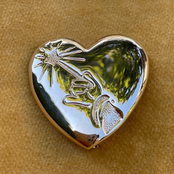 Heart Lapel Pin - Vintage The Variety Club Silver Handprint Brooch 3 pieces - Picture 4 of 7